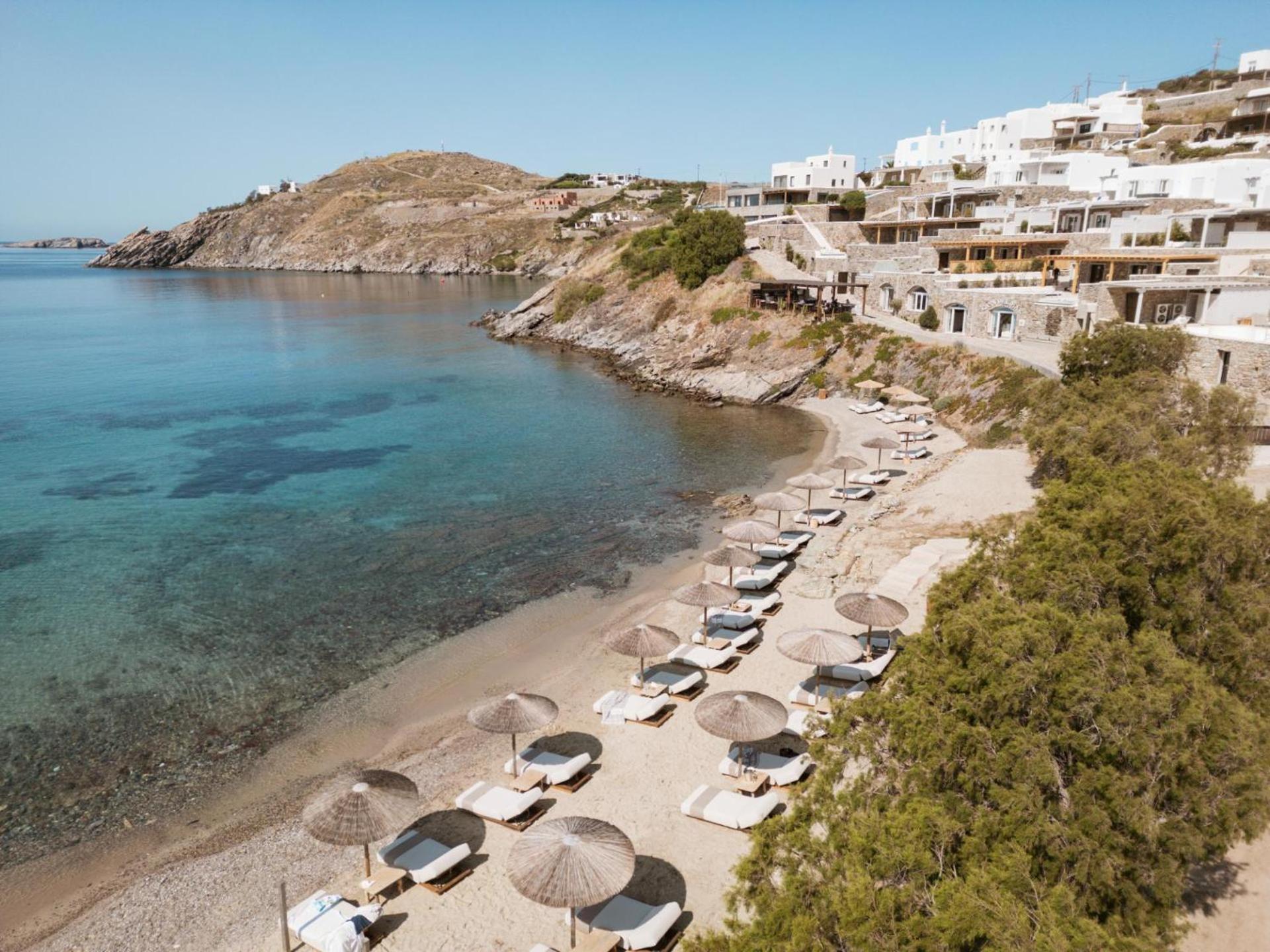 คาซา เดล มาร์ ไมโคนอส ซีไซด์ รีสอร์ต Aparthotel Agios Ioannis Diakoftis ภายนอก รูปภาพ